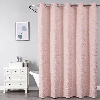 Штора для ванной комнаты Savol SK-FH1820F, розовый
