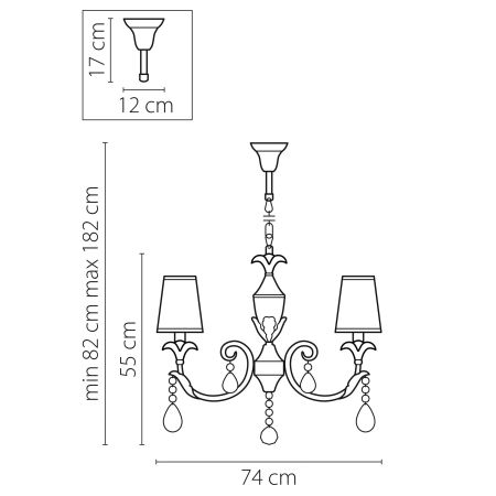 Люстра подвесная Cappa Lightstar Premium 691082, артикул 691082