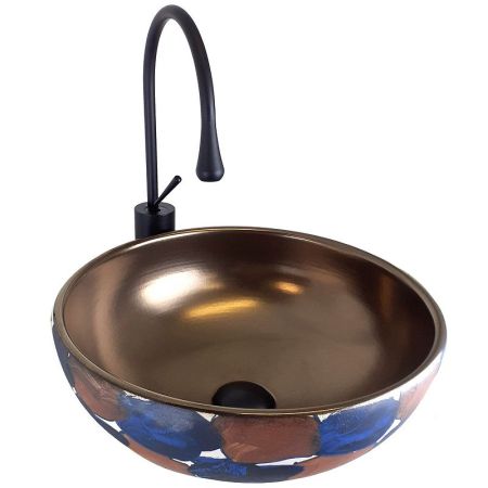 Раковина-чаша Bronze de Luxe 40 147B Бронза с декором