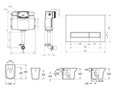 Комплект 4 в 1 Lavinia Boho Relfix Bristol 77060244, артикул 77060244