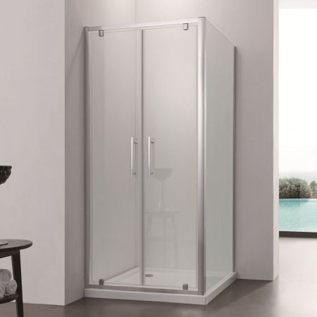 Душевой уголок SSWW LD60-Y22+LA60-Y10-900 90х90 профиль Хром стекло прозрачное