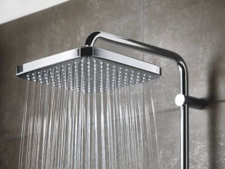 Верхний душ GROHE Tempesta 250 CUBE, квадратный (низ-хром, верх-белый), хром (26685000)