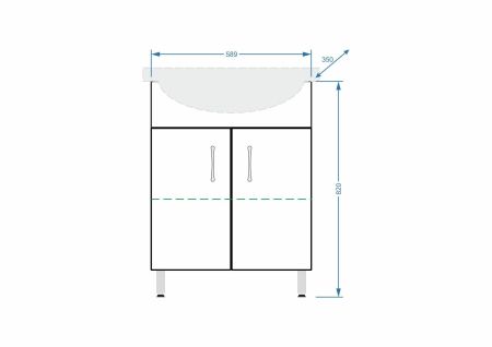 Тумба "Концепт 60 ЭКО", Эрика 60, артикул SP-00000395