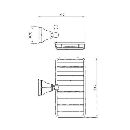 Nicolazzi Teide Полочка-решетка прямоугольная, цвет: золото, артикул 1493GO05