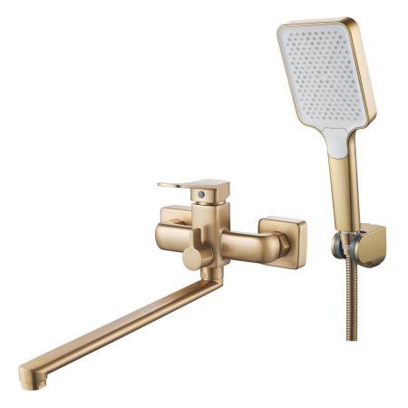 Смеситель для ванны Shevanik S9922G, золотой сатин, артикул S9922G