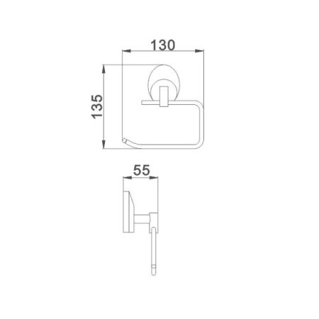 Держатель для туалетной бумаги Haiba HB1603-3, хром