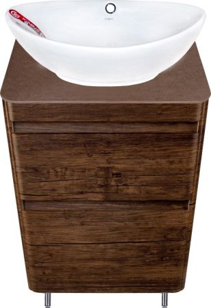 Тумба напольная "Атлантика 60", Люкс старое дерево, PLUS, артикул СС-00002207