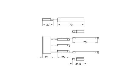 Удлинение GROHE, 25 мм (46807000) Удлинение GROHE, 25 мм (46807000)