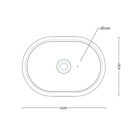 ARTCERAM Brera Раковина настольная 60*40 см, цвет черный матовый, артикул BRL003 17 00
