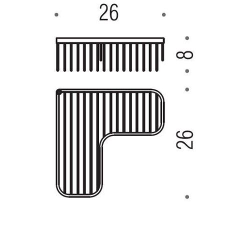 Colombo Angolari Угловая полочка, цвет: хром, артикул B9611.CR
