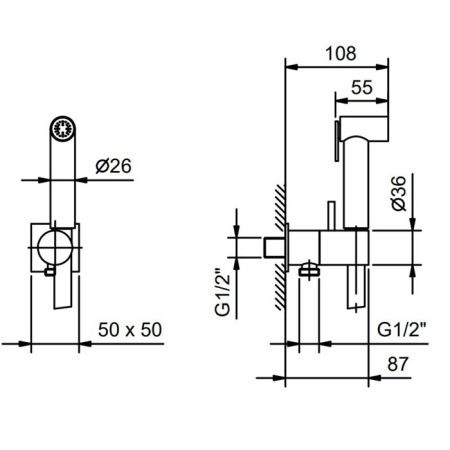 Fantini Mint Гидроёршик с двойной функцией, цвет: хром