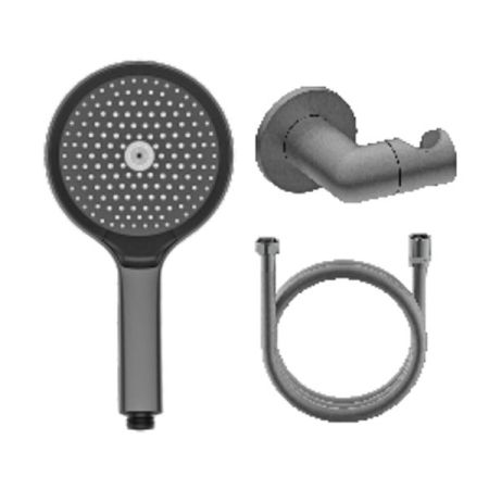 Лейка для душа с держателем и шлангом Raglo R476.43.09, графит