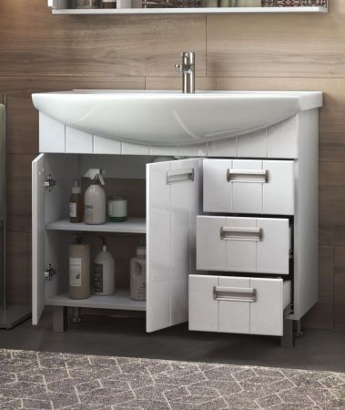 Тумба с раковиной напольная VIGO Diana tn.DIA.STI.100.2D.3Y, 105 см, артикул tn.DIA.STI.100.2D.3Y-com