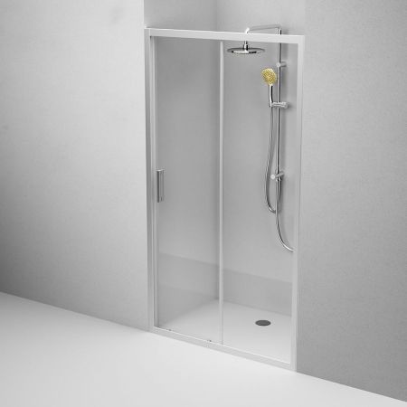 W90G-110-1-195MT Gem Solo Дверь душевая 110х195, стекло прозрачное, профиль матовый хром, артикул W90G-110-1-195MT