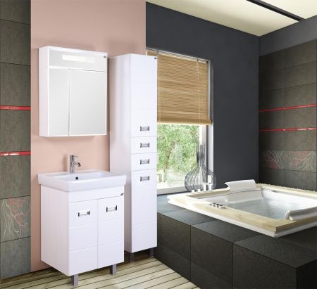 Тумба Onika Балтика-Квадро 60 напольная, белая (ум.Тигода 60), артикул 106035