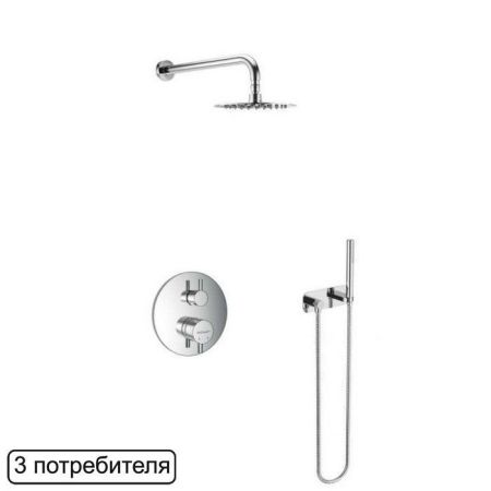 Система для душа скрытого монтажа EXCELLENT Frost AREX.4400CR (хром), артикул AREX.4400CR