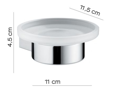 Gedy Canarie, настенная стеклянная мыльница, цвет хром, артикул A211(13)