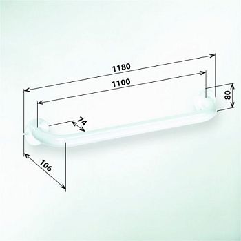 HELP Поручень 1100мм, белый