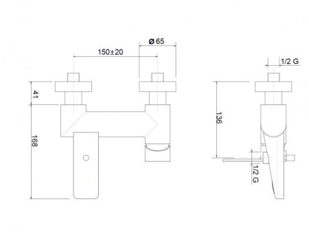 Смеситель для ванны и душа однорычажный CEZARES TIRRENO-VM-01, артикул TIRRENO-VM-NOP
