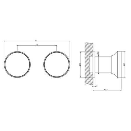 GESSI Origini Смеситель встраиваемый на 2 позиции,с отд вставкой., цвет: Black XL