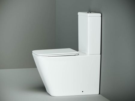 Напольная пристенная чаша унитаза CUBIC Rimless, артикул CN1803-B