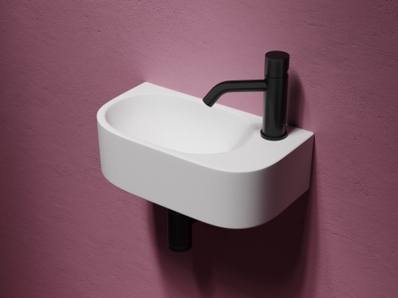 Умывальник подвесной прямоугольный (чаша слева, отверстие под смеситель справа) Элемент (Element) 409x224x110мм, артикул CN6066L