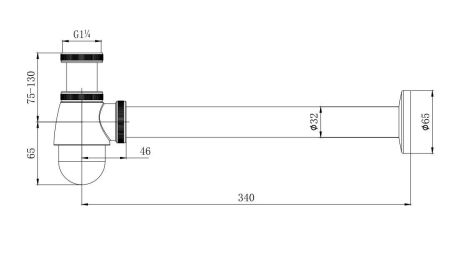 Сифон для биде AQUATEK AQ6018CR, артикул AQ6018CR