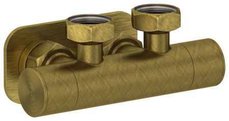 Вентиль 2х3/4" угловой скрытый-скрытый EU50 (Состаренная бронза), артикул 05-1418-3434