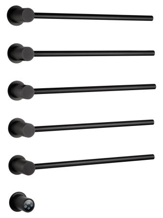 Полотенцесушитель электрический встраиваемый WONZON & WOGHAND HAMBURG, Черный матовый (WW-AL315-MB), артикул WW-AL315-MB