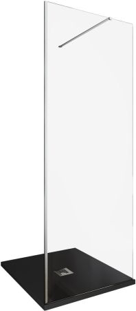 Душевая перегородка Allen Brau Infinity 1 80 3.21001.BA серебро браш, артикул 3.21001.BA