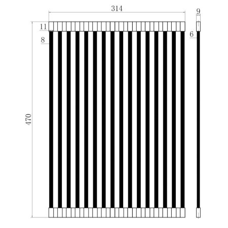 Ролл-мат для кухонной мойки FASHUN A404-F, сатин/чёрный