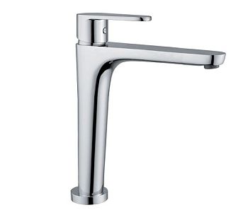 Fiore Kera, высокий однорычажный смеситель для раковины с донным клапаном click-clack, цвет черный матовый