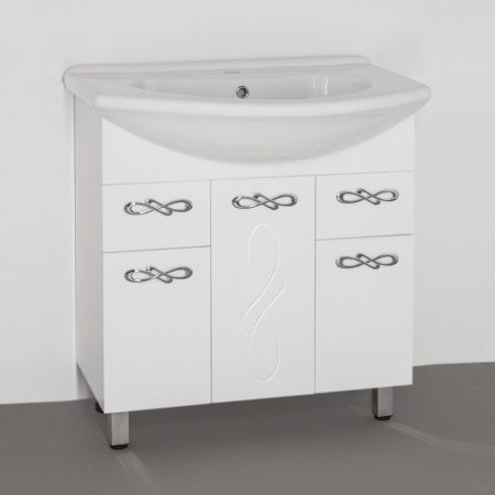 Тумба под раковину Style Line Венеция 75 Белый глянец, артикул ЛС-00000255