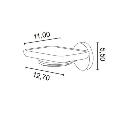 ALL.PE Hotel Мыльница стеклянная, держатель хром, артикул HO006cr