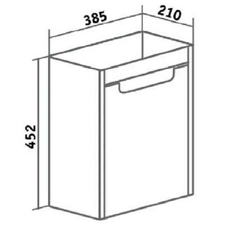 Тумба под раковину Runo Микра 40 4620750024710 подвесная Белая