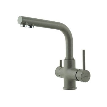 Смеситель для кухни Lemark COMFORT с подключением к фильтру питьевой воды, цвет: серый шёлк (LM3061PGS)