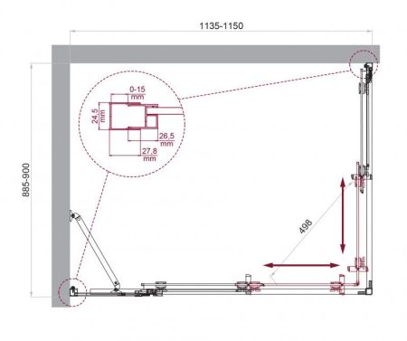 Душевой уголок BELBAGNO LUCE-AH-21 арт. LUCE-AH-21-120/80-P-Cr, артикул LUCE-AH-21-120/80-P-Cr