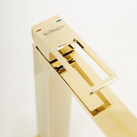 LUCE Смеситель для накладных раковин, без донного клапана, золото LUC-LMC-ORO-W0, артикул LUC-LMC-ORO-W0