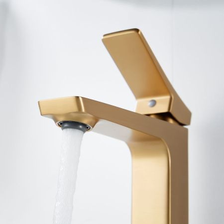 Смеситель для раковины Shevanik S4401G, золотой сатин, артикул S4401G