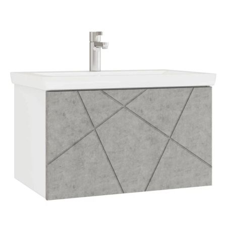 Тумба под раковину подвесная VIGO Geometry 034 бетон, 70 см, артикул 034 бетон