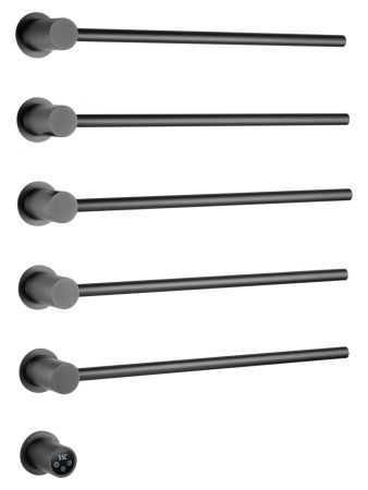 Полотенцесушитель электрический встраиваемый WONZON & WOGHAND HAMBURG, Темный графит (WW-AL315-GM), артикул WW-AL315-GM