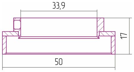 Отражатель "TUBE" н/ж "СУНЕРЖА" d-33.7 мм (к-т) (Без покрытия), артикул 00-1029-0003