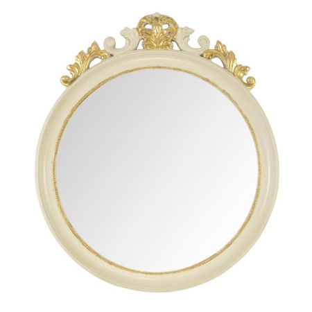 Зеркало круглое h66хL57,5xP4 cm, Avorio Dorato