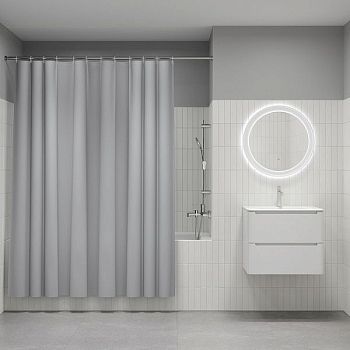 Штора для ванной, 200x180 см, PE, серый, IDDIS, P10PE18i11