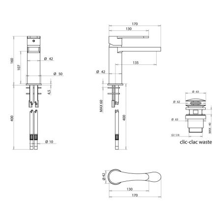 Bongio O'Clock Green Смеситель для раковины, цвет белый матовый, артикул 14521BIGR