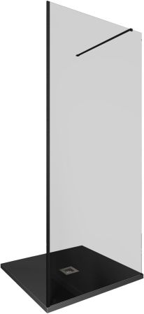 Душевая перегородка Allen Brau Infinity 1 90 3.21010.BBA.T черный браш, артикул 3.21010.BBA.T