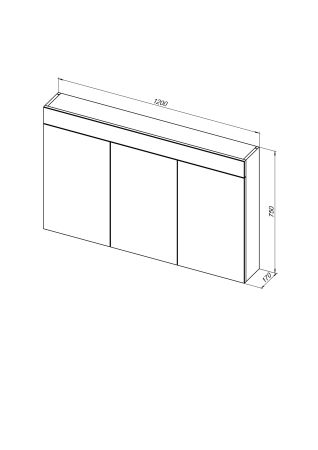 Зеркальный шкаф De Aqua Эколь 120 белый
