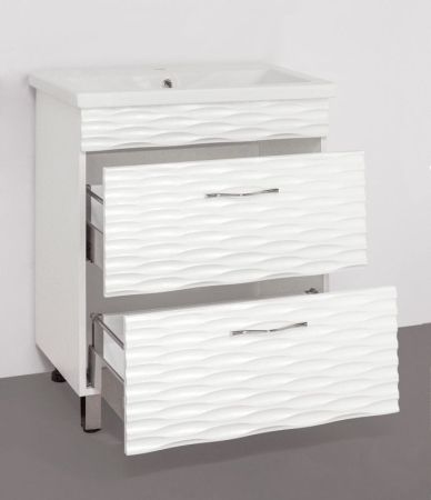 Тумба под раковину Style Line Ассоль 70 Люкс Plus ЛС-00000358 Техно платина, артикул ЛС-00000358