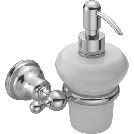 HUBER Croisette Дозатор подвесной, цвет никель матовый/керамика, артикул 4024.01H.AC