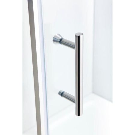 Душевой уголок Black&White Stellar Wind S101-800х800 радиальный профиль Серебристый хром стекло прозрачное, артикул 1018080